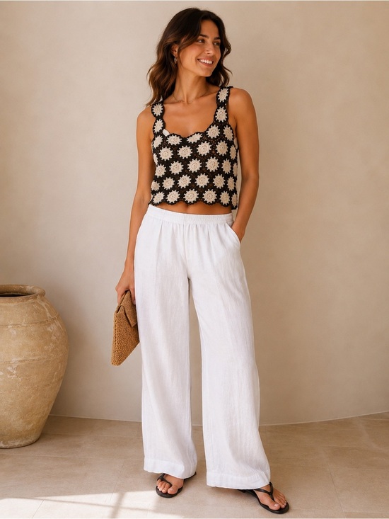 Julia by Love J Tops - Women’s crochet shirt- cropped